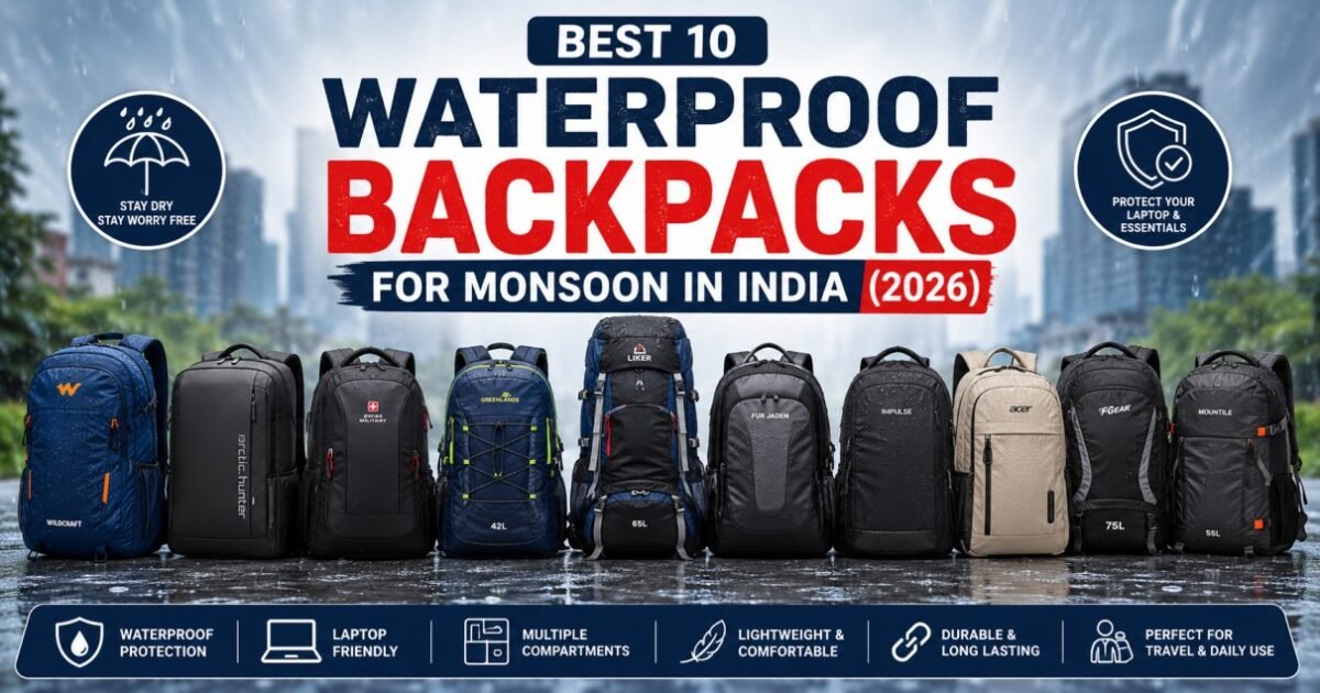 Best Waterproof Backpacks for Monsoon in India (2026) FI