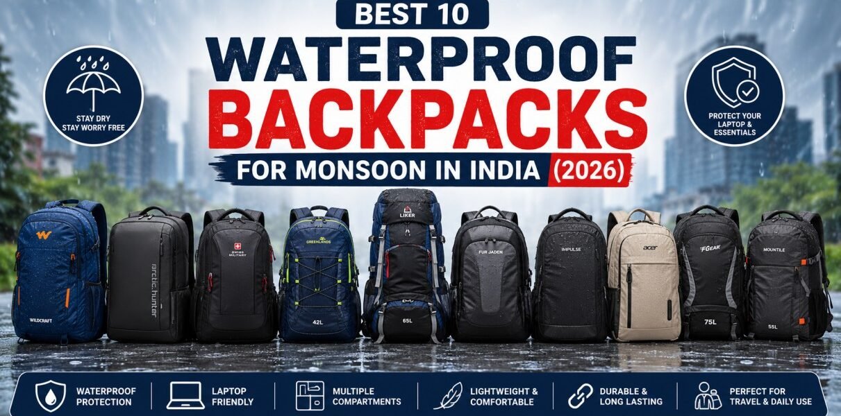 Best Waterproof Backpacks for Monsoon in India (2026) FI