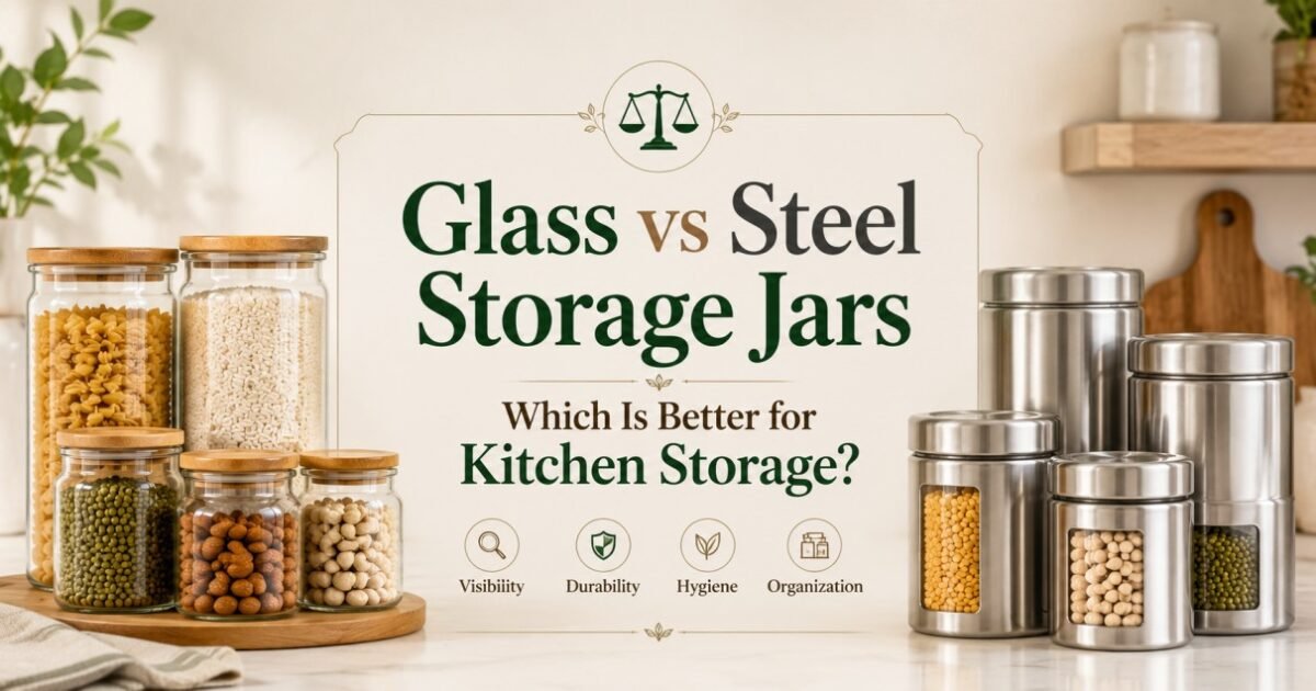 Glass vs Steel Storage Jars Which Is Better for Kitchen Storage FI