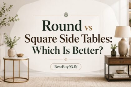 Round vs Square Side Tables: Which Is Better? Compare both shapes based on space, surface area, storage, sofa compatibility, styling and everyday functionality to find the right option for your living room.