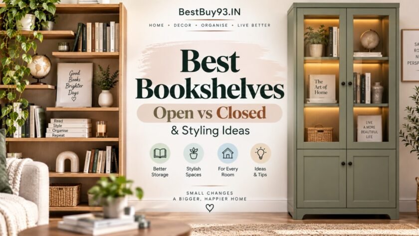 Best Bookshelves Open vs Closed & Styling Ideas FI