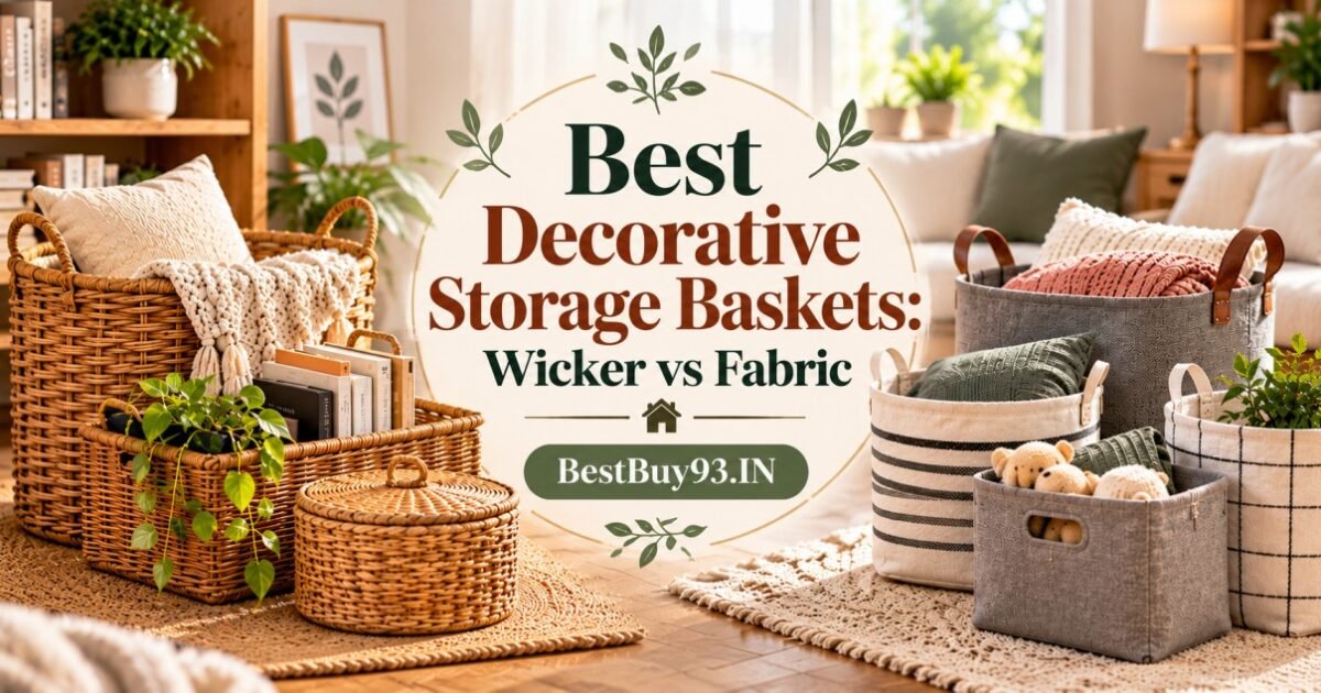 Best Decorative Storage Baskets Wicker vs Fabric FI