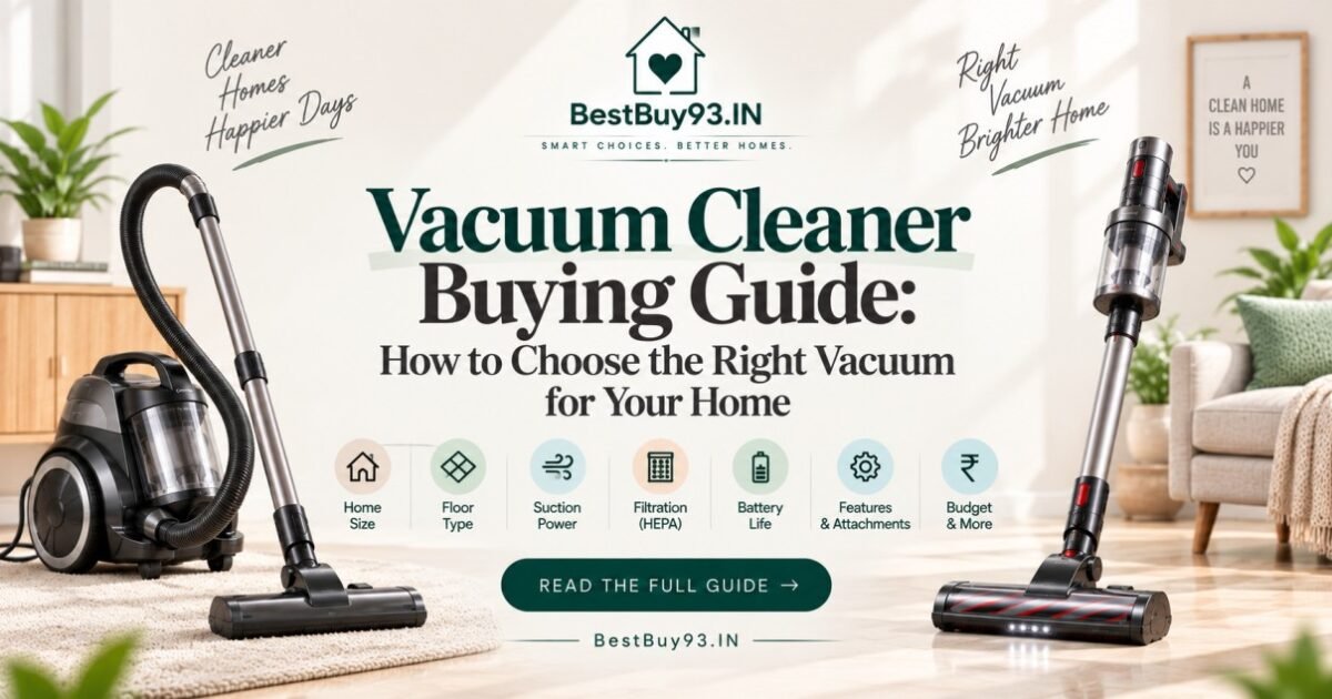 Vacuum Cleaner Buying Guide How to Choose the Right Vacuum for Your Home FI