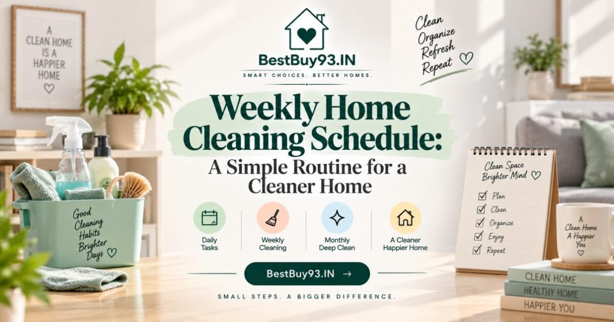 Weekly Home Cleaning Schedule A Simple Routine for a Cleaner Home FI