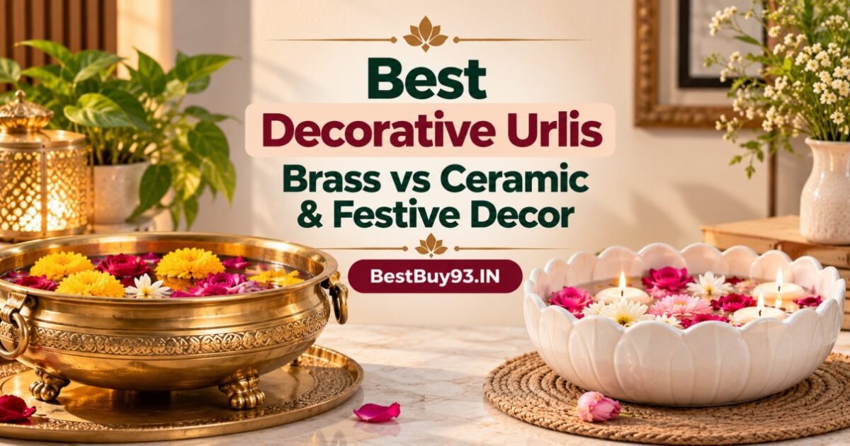 Best Decorative Urlis in India (2026) Brass vs Ceramic & Festive Decor Ideas FI