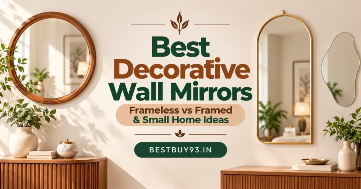 Best Decorative Wall Mirrors Frameless vs Framed & Small Home Ideas FI