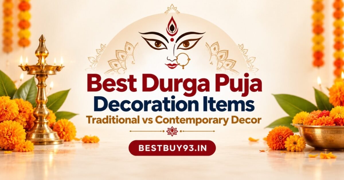 Best Durga Puja Decoration Items Traditional vs Contemporary Decor FI