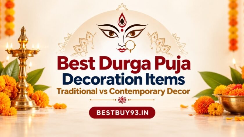 Durga Puja: Traditional vs Contemporary Decor 1 Best Durga Puja Decoration Items Traditional vs Contemporary Decor FI