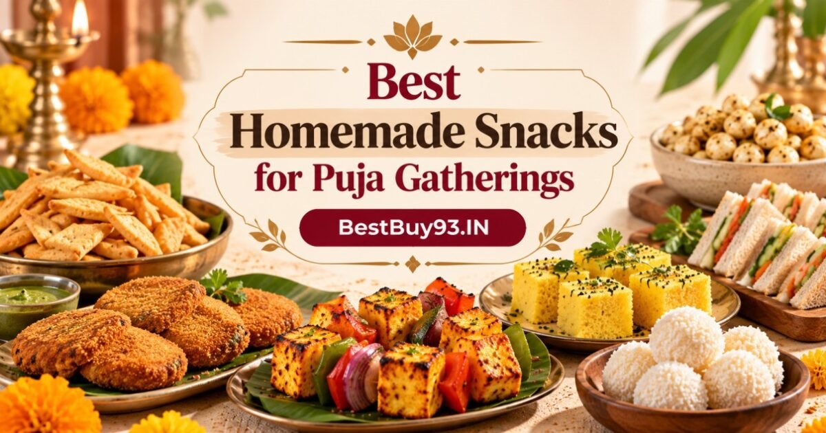 Best Homemade Snacks for Puja Gatherings 10 Easy Indian Recipes for Guests FI