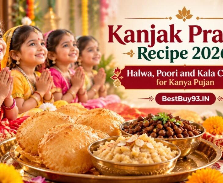 Kanjak Prasad Recipe 2026 Halwa, Poori and Kala Chana for Kanya Pujan FI
