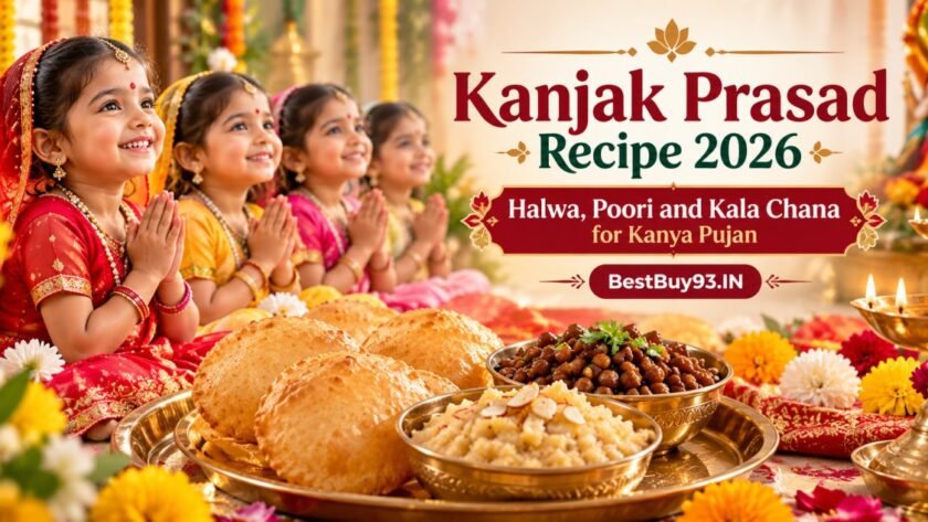 Kanjak Prasad Recipe 2026 Halwa, Poori and Kala Chana for Kanya Pujan FI