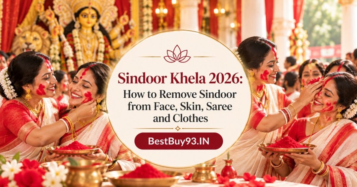 Sindoor Khela 2026 How to Remove Sindoor Stains FI
